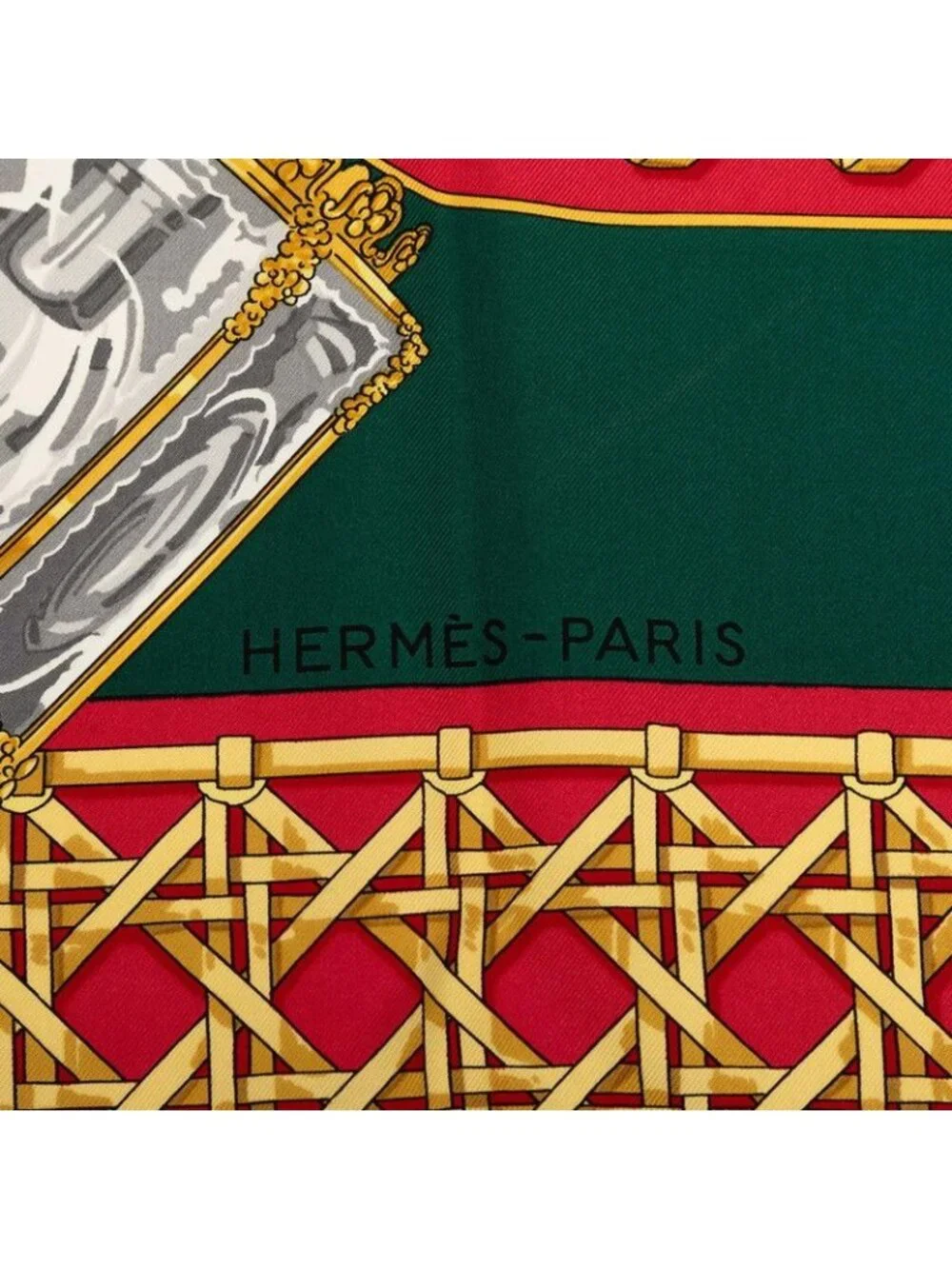 Hermes Carre 90 Feux de Route Carriage Lantern Scarf Large Multicolor Silk